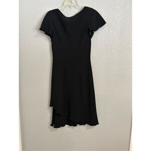 S&L Fashions Women's Vintage 85 Short Sleeve V-Neck Shift Dress Black Size 10